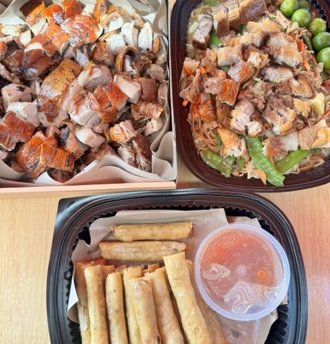 PARTY TRIO PACKAGE [2 kg CHOPPED LECHON (box), 1 LECHON PANCIT PARTY TRAY, 1 LECHON LUMPIA PARTY TRAY] (10-12 Pax)